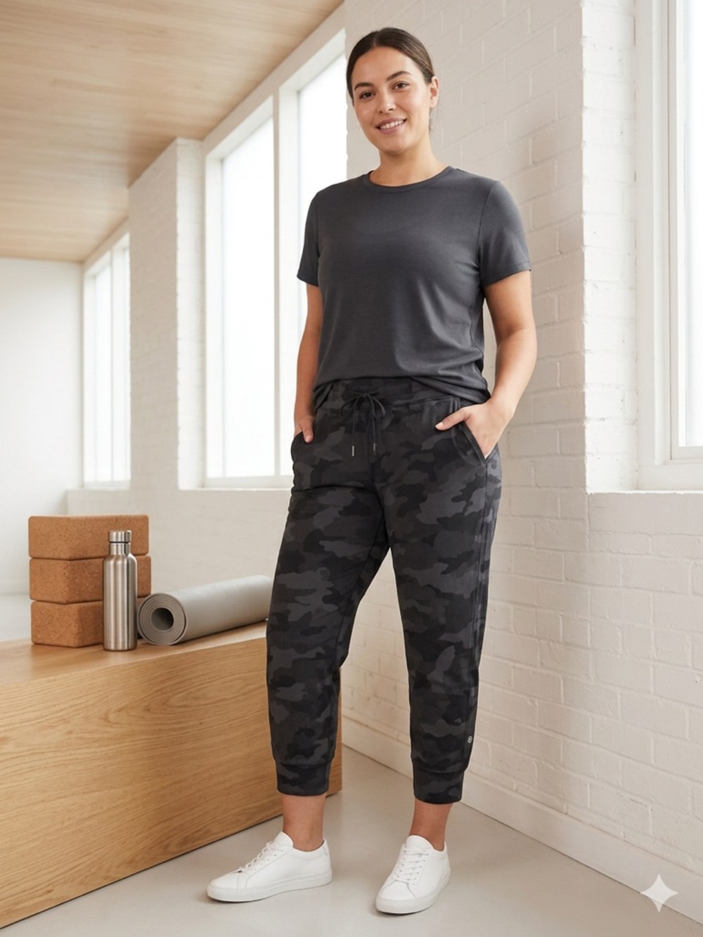 lululemon Ready to Rulu High-Rise Cropped Jogger 24" Camo Size 12